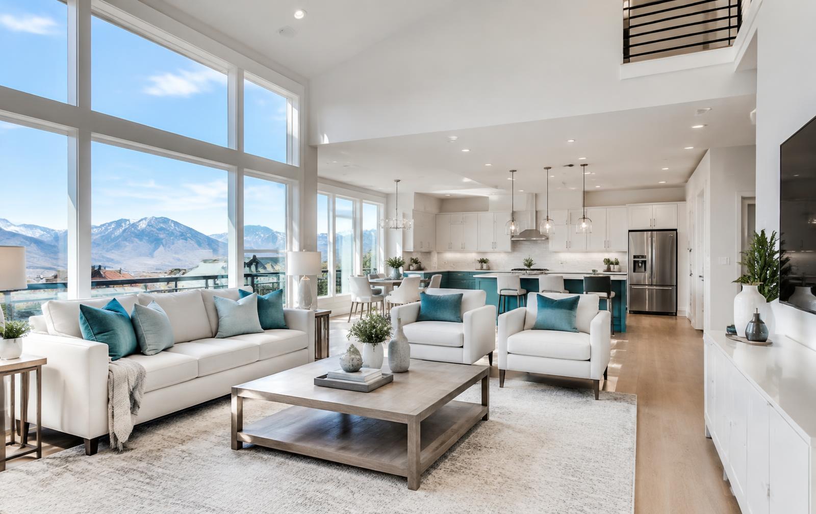 Bright, freshly cleaned Utah living room